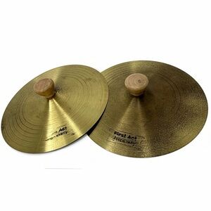 First Act Discovery Children's Small Brass Cymbals with Wooden Handles